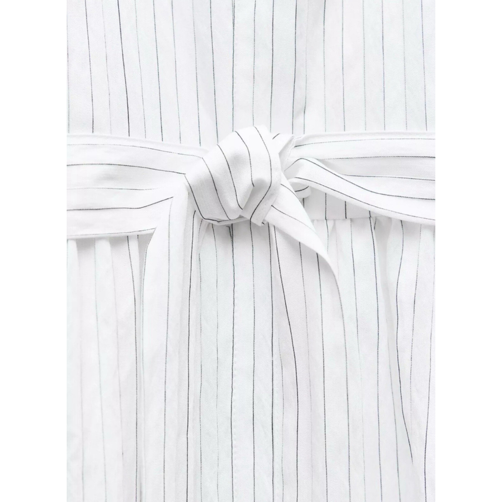 Zara Belted striped dress Size S - Picture 5 of 9